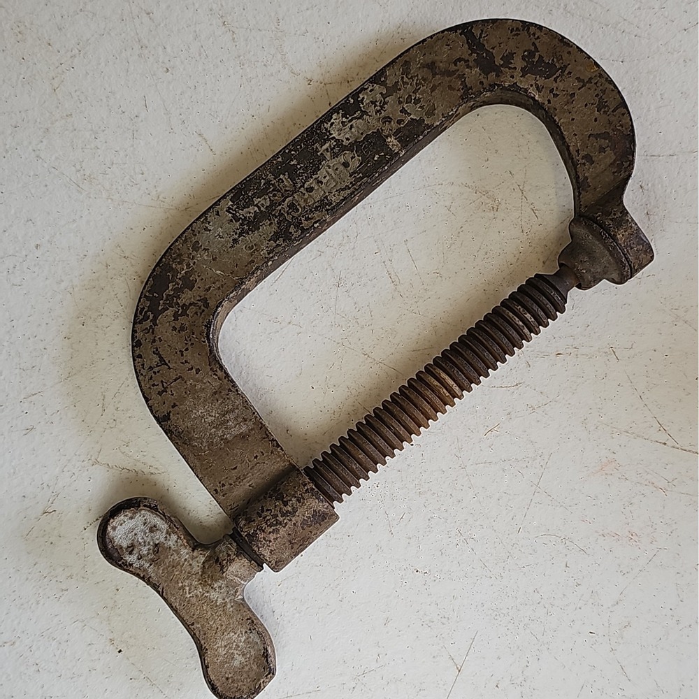 Vintage Cincinnati Tool Hargrave 4" Inch C-Clamp Superclamp No. 44 Made In USA